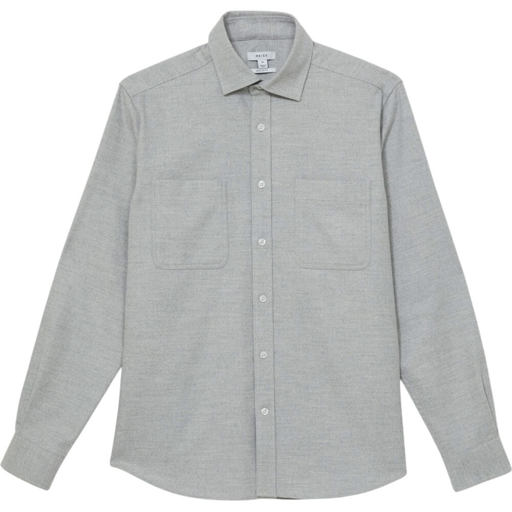 REISS CRAWFORD Twin Pocket Button Through Overshirt